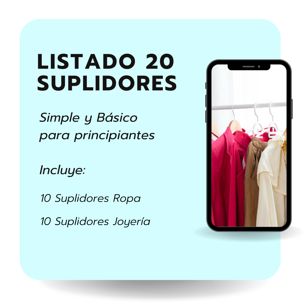 LISTADO 20 Suplidores Simples y Básicos