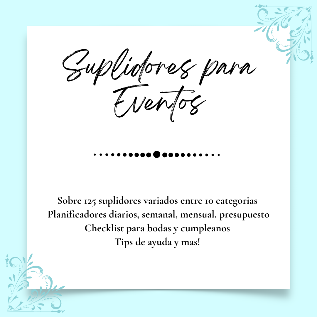 Suplidores para Eventos